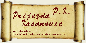 Prijezda Kosanović vizit kartica